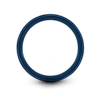 holiday presents for spouse – road cyclist sprint engraving on blue tungsten wedding band