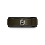 seasonal presents for her – gunmetal & black tungsten gas pump wedding band