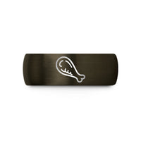 best holiday gifts – gunmetal & rose gold tungsten chicken wing wedding band