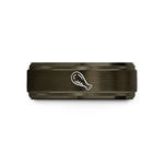 tungsten ring for her – gunmetal & rose gold tungsten chicken wing wedding band