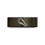 special gift for her – gunmetal & rose gold tungsten chicken wing wedding band