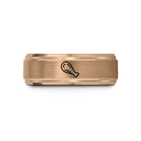 best holiday gifts – rose gold tungsten chicken wing wedding band