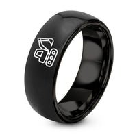 Christmas Ideas for Wife – black tungsten mini excavator ring