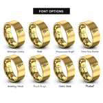 font options for inside engraving on gold christmas tree rings