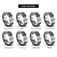 font options for inside engraving on gray cinder block rings