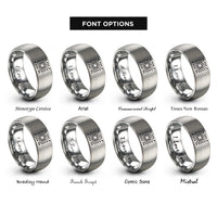 font options for inside engraving on gray circuit board rings
