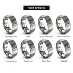 font options for inside engraving on gray circuit board pattern rings