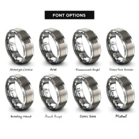 font options for inside engraving on silver circuit board pattern rings