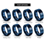 font options for inside engraving on blue circuit board trace rings