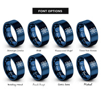 font options for inside engraving on blue circuit board trace rings