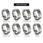 font options for inside engraving on silver circuit board trace rings