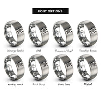 font options for inside engraving on silver circuit board trace rings