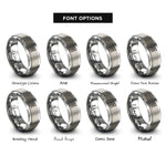 font options for inside engraving on silver circuit board trace rings