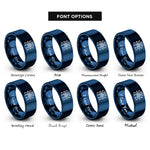 font options for inside engraving on blue circuit board traces rings