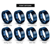 font options for inside engraving on blue circuit board traces rings