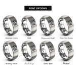 font options for inside engraving on grey circuit board traces rings
