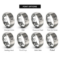 font options for inside engraving on grey circuit board traces rings