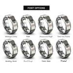 font options for inside engraving on grey circuit board traces rings
