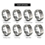 font options for inside engraving on grey circuit board traces rings