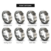 font options for inside engraving on silver circuit board traces rings