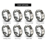 font options for inside engraving on silver circuit board traces rings