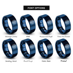 font options for inside engraving on blue circuit brain rings