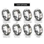 font options for inside engraving on gray circuit brain rings