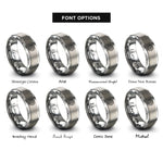 font options for inside engraving on gray circuit brain rings
