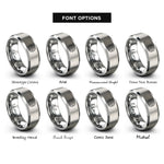 font options for inside engraving on grey circuit brain rings