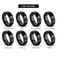 font options for inside engraving on gunmetal & blue circuit brain rings