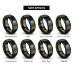 font options for inside engraving on gunmetal & blue circuit brain rings