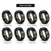 font options for inside engraving on gunmetal & blue circuit brain rings