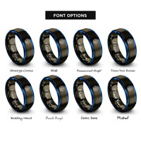 font options for inside engraving on gunmetal & blue circuit brain rings