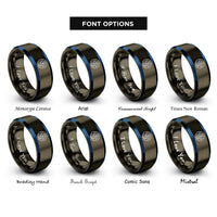 font options for inside engraving on gunmetal & blue circuit brain rings