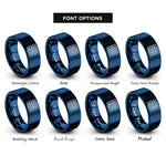 font options for inside engraving on blue circuit maze rings