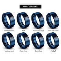 font options for inside engraving on blue circuit maze rings