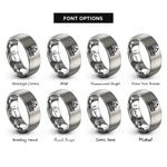 font options for inside engraving on gray city hall building rings