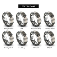 font options for inside engraving on grey claddagh rings