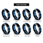font options for inside engraving on blue & grey claireurs lighthouse rings