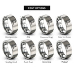 font options for inside engraving on grey claireurs lighthouse rings