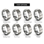 font options for inside engraving on grey clarinet rings