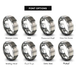 font options for inside engraving on silver clarinet rings