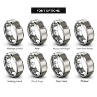 font options for inside engraving on silver clarinet rings