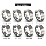 font options for inside engraving on gray clarinet rings
