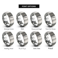 font options for inside engraving on silver clarinet rings