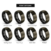 font options for inside engraving on gunmetal & black clarinet rings