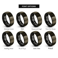 font options for inside engraving on gunmetal & black clarinet rings