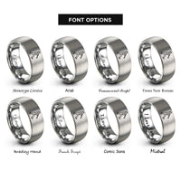font options for inside engraving on silver clarinet player marching rings
