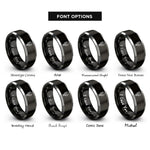 font options for inside engraving on black & gray classical guitar headstock rings