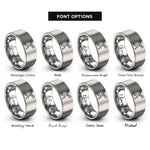 font options for inside engraving on gray clean jerk rings